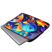 Fantasy Fish Swim Design Laptopschutzhülle (Vorne Knopf)