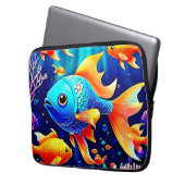 Fantasy Fish Swim Design Laptopschutzhülle (Vorderseite Links)