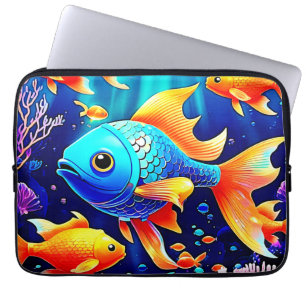 Fantasy Fish Swim Design Laptopschutzhülle