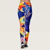 Fantasy Fish Swim Design Leggings (Rückseite)
