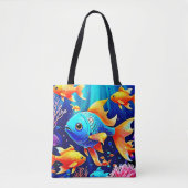 Fantasy Fish Swim Design Tasche (Vorderseite)