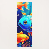 Fantasy Fish Swim Design Yogamatte (Rückseite)
