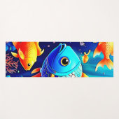 Fantasy Fish Swim Design Yogamatte (Vorderseite (Horizontal))