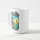 Fantasy Fishing Wizard - Magie wiedergeben Kaffeetasse (Vorderseite Links)
