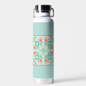 Fantasy-Fliesen-Sommerwiese  Trinkflasche (Rückseite)