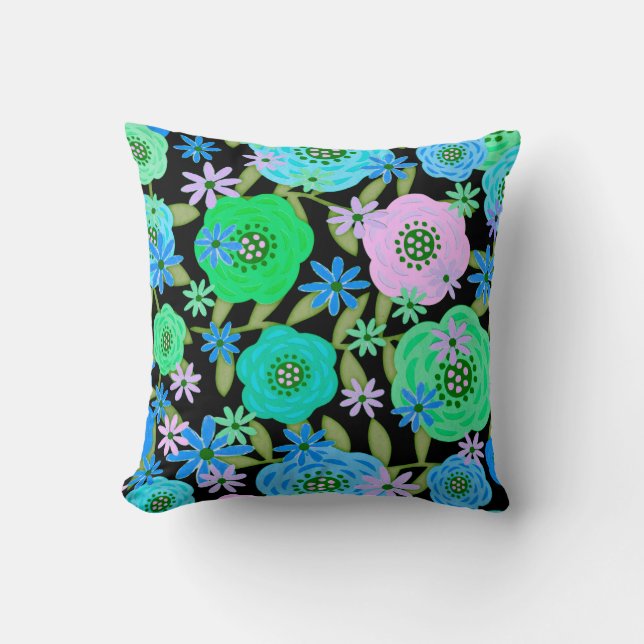 Fantasy Floral Design Kissen (Vorderseite)
