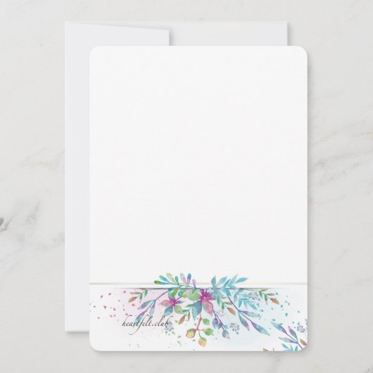 Fantasy Floral Einladung (Rückseite)