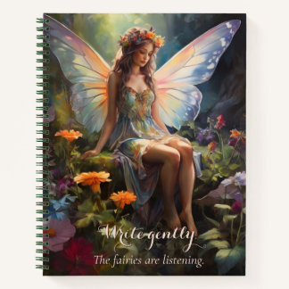 Fantasy Floral Fairy Magic Garden Notizblock