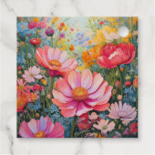 Fantasy Floral Garden Geburtstag Monogram Geschenkanhänger (Rückseite)