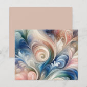 Fantasy Floral Pastel Blau & Creme (Vorne/Hinten)