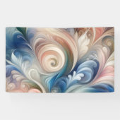 Fantasy Floral Pastel Blau & Creme Banner (Horizontal)