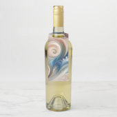 Fantasy Floral Pastel Blau & Creme Flaschenanhänger (Auf Flasche)