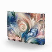 Fantasy Floral Pastel Blau & Creme Fotoblock (Rechts)