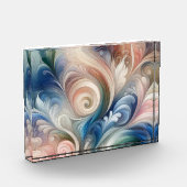 Fantasy Floral Pastel Blau & Creme Fotoblock (Links)