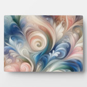 Fantasy Floral Pastel Blau & Creme Fotoplatte (Vorderseite)