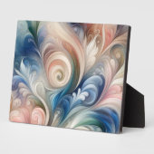 Fantasy Floral Pastel Blau & Creme Fotoplatte (Seite)