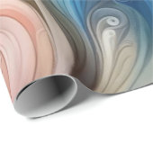 Fantasy Floral Pastel Blau & Creme Geschenkpapier (Rolleneckpunkt)