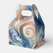 Fantasy Floral Pastel Blau & Creme Geschenkschachtel (Rückseite)