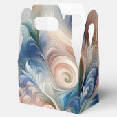 Fantasy Floral Pastel Blau & Creme Geschenkschachtel (Geöffnet)