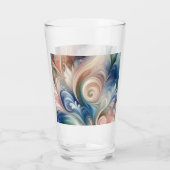 Fantasy Floral Pastel Blau & Creme Glas (Rückseite)