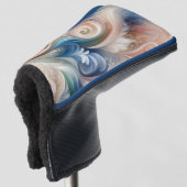 Fantasy Floral Pastel Blau & Creme Golf Headcover (3/4 Vorderseite)