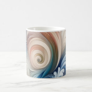 Fantasy Floral Pastel Blau & Creme Kaffeetasse