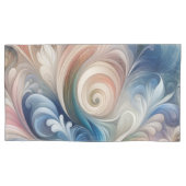 Fantasy Floral Pastel Blau & Creme Kissenbezug (Vorderseite-Links)