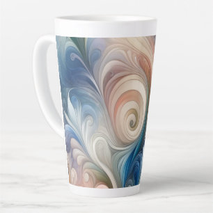 Fantasy Floral Pastel Blau & Creme Milchtasse