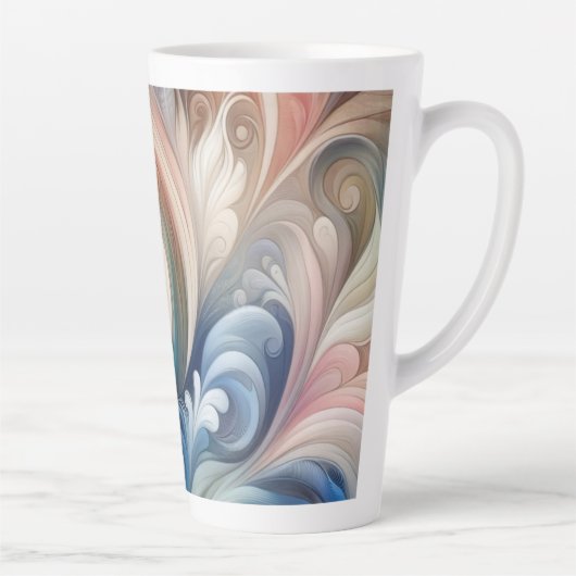 Fantasy Floral Pastel Blau & Creme Milchtasse (Rechts)