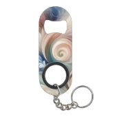 Fantasy Floral Pastel Blau & Creme Mini Flaschenöffner (Rückseite)