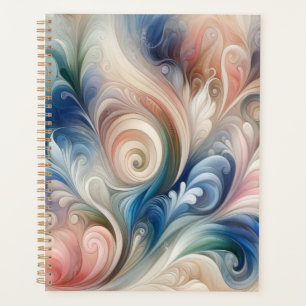 Fantasy Floral Pastel Blau & Creme Planer