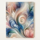 Fantasy Floral Pastel Blau & Creme Planer (Rückseite)