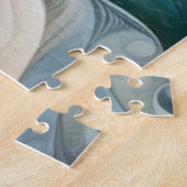 Fantasy Floral Pastel Blau & Creme Puzzle (Seite)