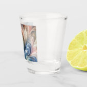 Fantasy Floral Pastel Blau & Creme Schnapsglas (Rechts)