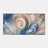 Fantasy Floral Pastel Blau & Creme Schreibtischunterlage (Vorderseite)