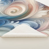 Fantasy Floral Pastel Blau & Creme Sherpadecke (3/4)