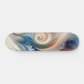 Fantasy Floral Pastel Blau & Creme Skateboard (Horizontal)