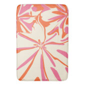 Fantasy Floral - Rosa, Orange und Creme Badematte (Vorderseite Vertikal)