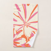 Fantasy Floral - Rosa, Orange und Creme Badhandtuch Set (Handtuch)