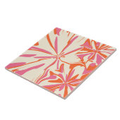Fantasy Floral - Rosa, Orange und Creme Fliese (Seite)