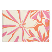 Fantasy Floral - Rosa, Orange und Creme Kissenbezug (Rückseite-Links)