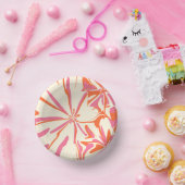Fantasy Floral - Rosa, Orange und Creme Pappteller (Party)