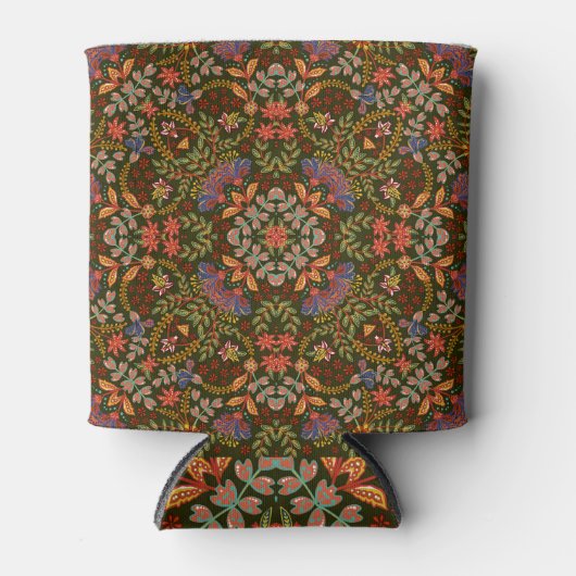 Fantasy Floral Square Pocket Design Dosenkühler (Vorderseite)
