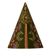 Fantasy Floral Square Pocket Design Partyhütchen (Rückseite)