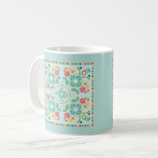 Fantasy Floral Tile-Summer Meadow  Kaffeetasse (Vorderseite Links)