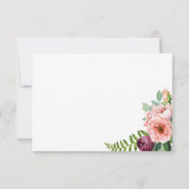 Fantasy Floral Watercolor Wedding RSVP (Rückseite)