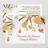 Fantasy Floral Wedding Einladung (Vorne/Hinten)