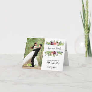 Fantasy Floral Wedding Foto Vielen Dank Dankeskarte