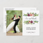 Fantasy Floral Wedding Foto Vielen Dank Postkarte (Vorne/Hinten)