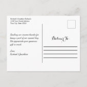 Fantasy Floral Wedding Foto Vielen Dank Postkarte (Rückseite)